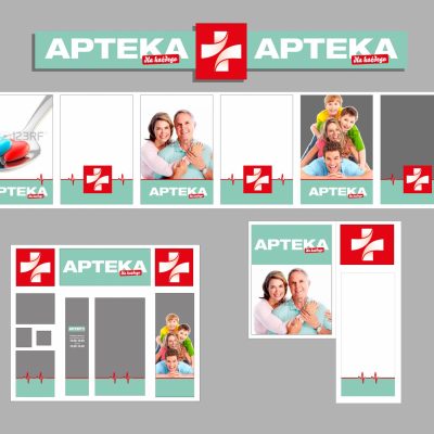 Projekt oklejenia witryny — PB Reklama
