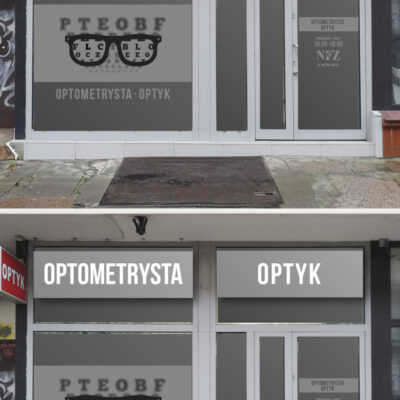 Projekt witryny optyka — PB Reklama